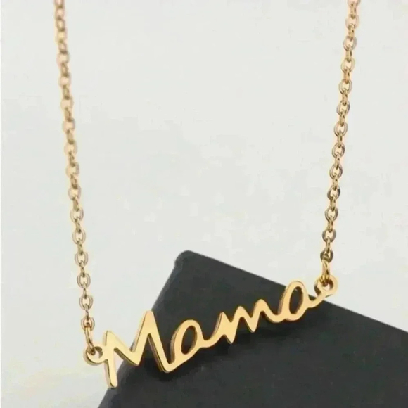 💫Mothers Day Necklace Yellow Gold Mama Charm - Picture 4 of 7